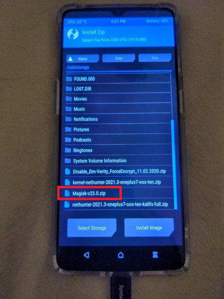 Magisk install file