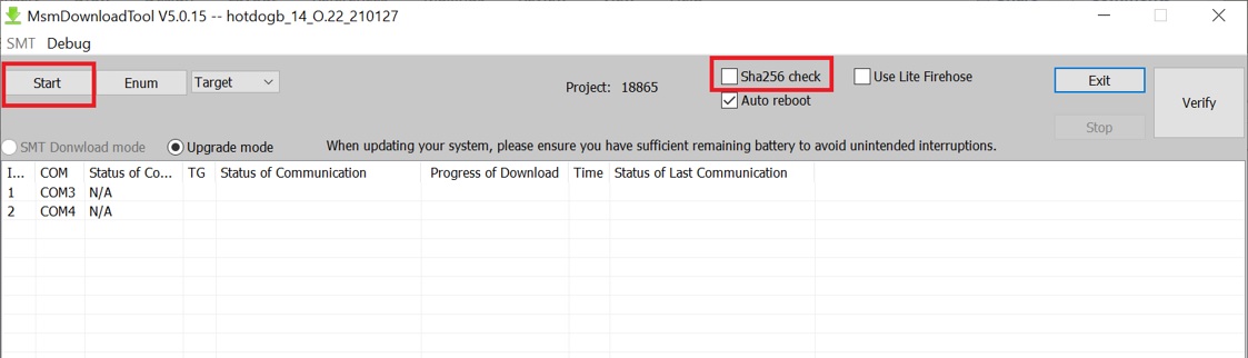 Prepping MsmDownloadTool