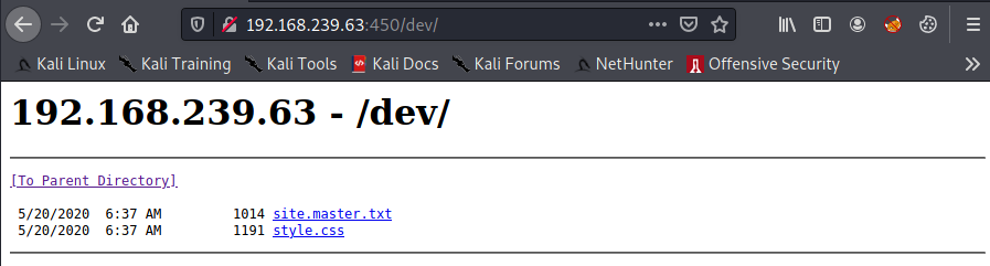 /dev endpoint directory listing