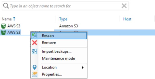 Rescan Repository